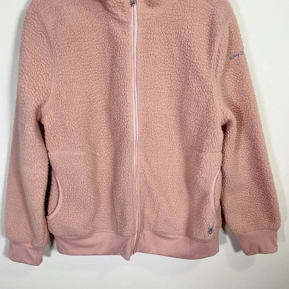 SPYDER | LYDIA SHERPA FLEECE FULL ZIP JACKET IN MISTY  ROSE - Picture 3 of 16